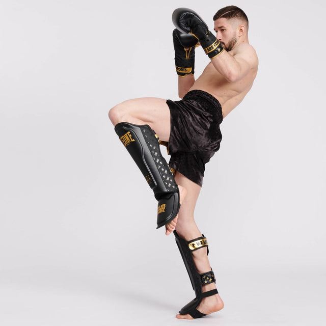 Leone DNA Shin Instep Guards Black
