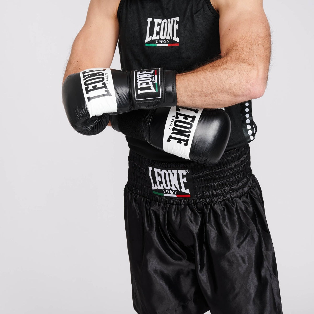 Leone Shock Boxing Handschuhe schwarz