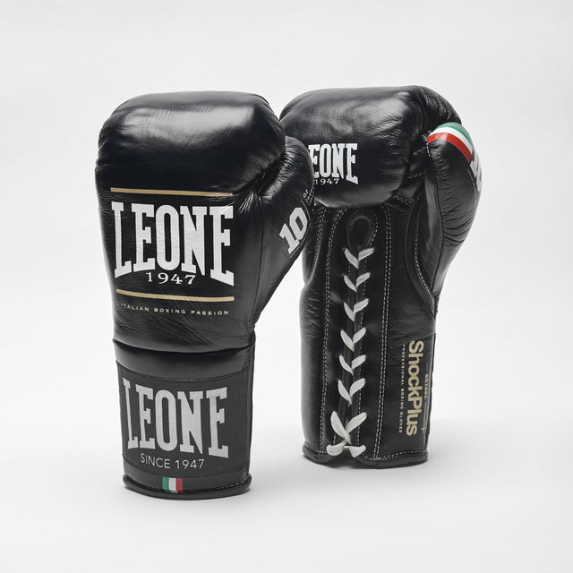 Leone Shock Plus Boxing Gloves Black