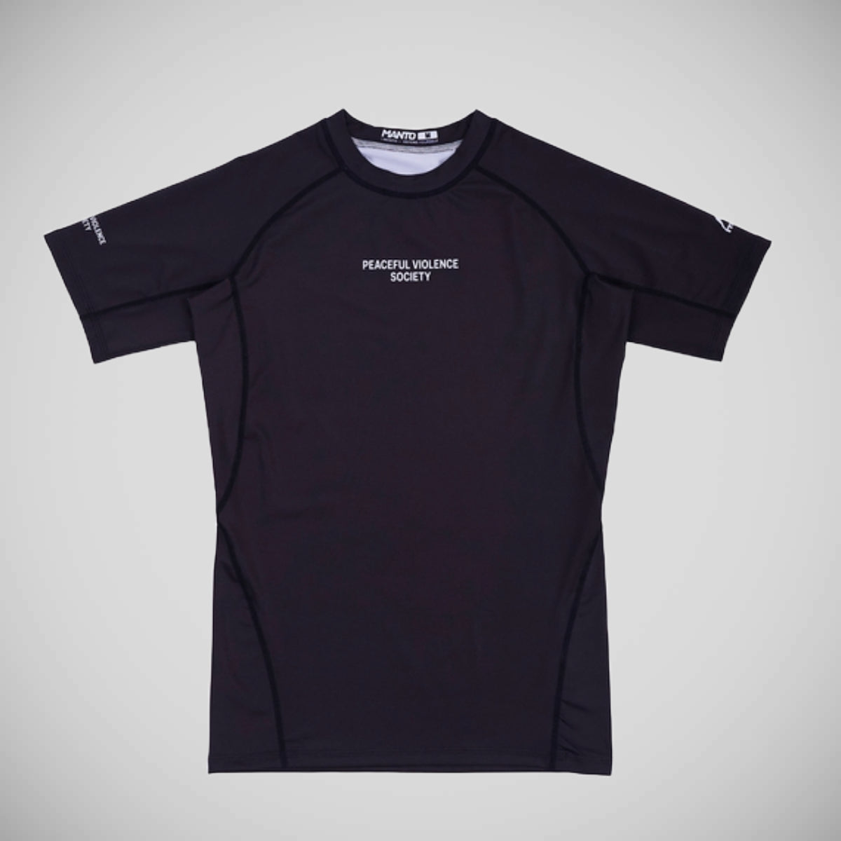 Manto Society Rash Guard z krótkim rękawem w kolorze czarnym