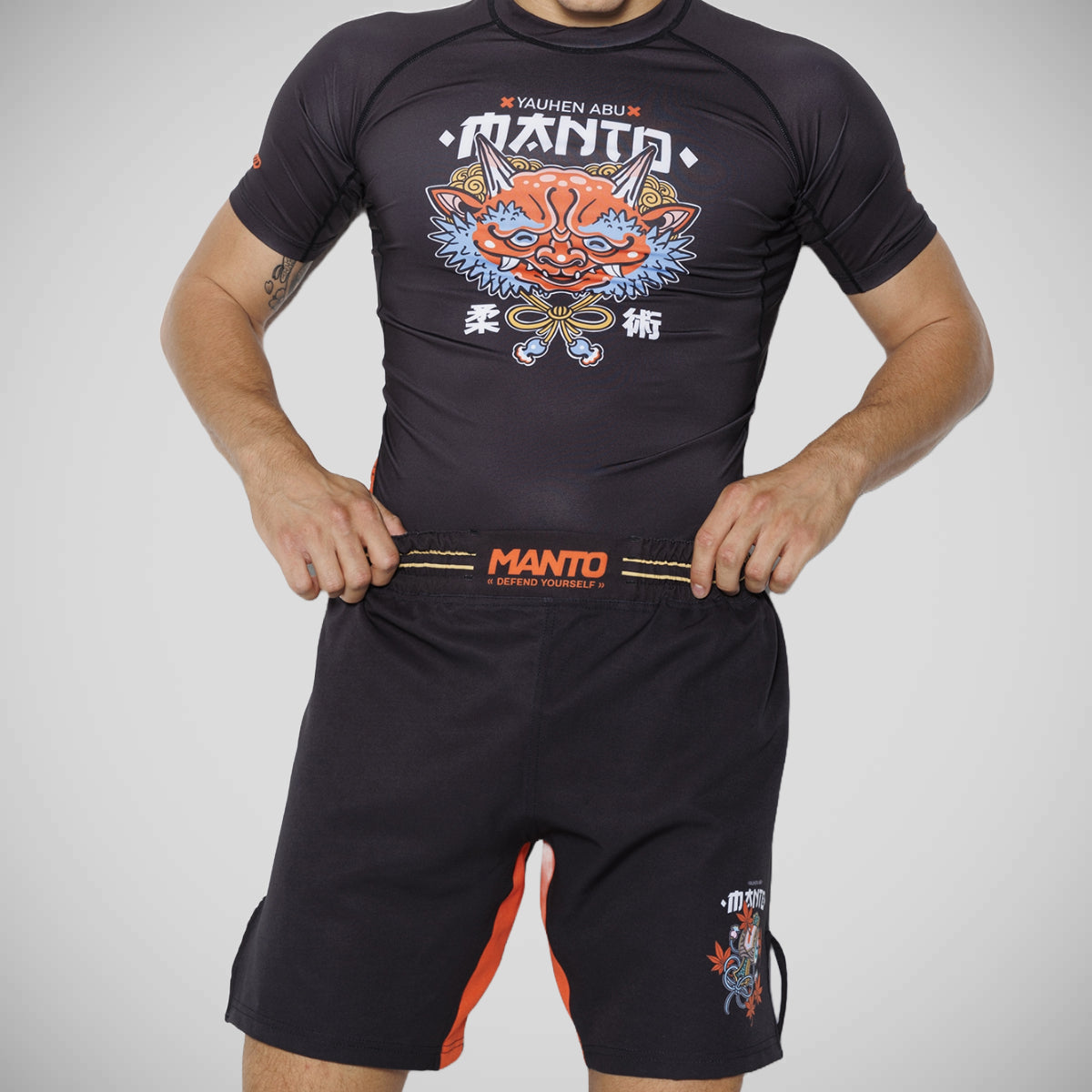 Manto X Yauhen Abu Fudo Fight Shorts Black