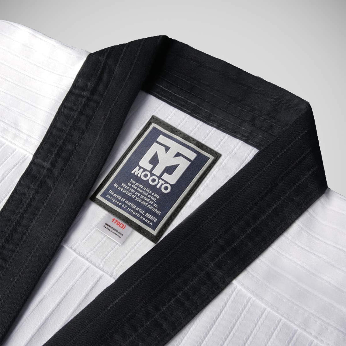 Mooto 3f ομοιόμορφη παιδιά μαύρο λαιμό λευκό