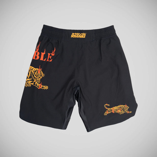 Scramble Burning Tiger Grappling Shorts Black/Orange