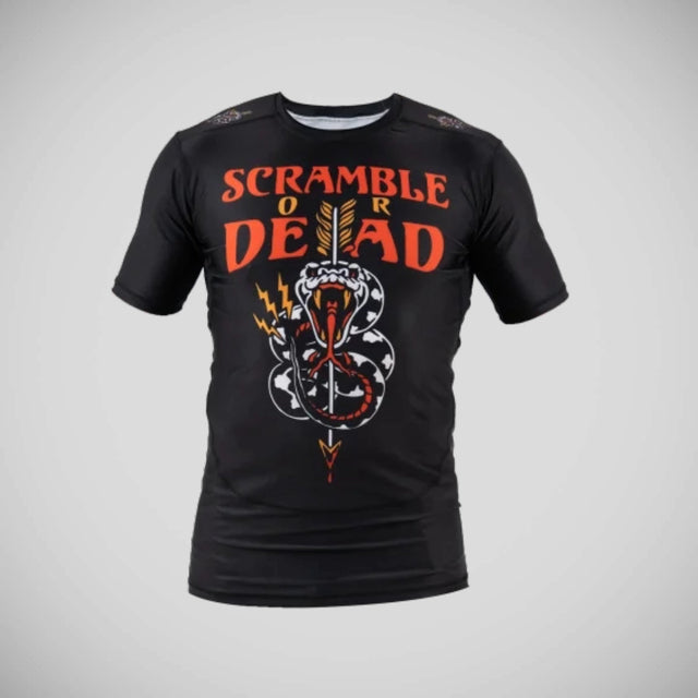 Scramble or Dead Rash Guard Black/Orange