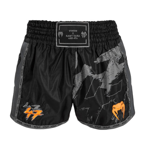 Black/Orange Venum S47 Muay Thai Shorts
