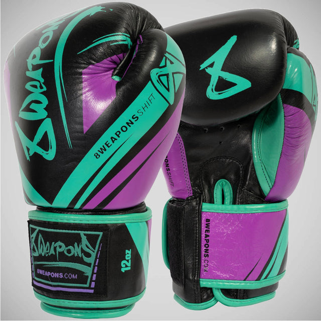 8 Weapons Shift Cyber Boxing Gloves Black/Pink/Green