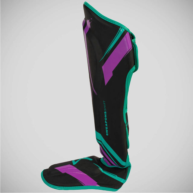 8 Weapons Shift Cyber Shin Guards Black/Pink/Green