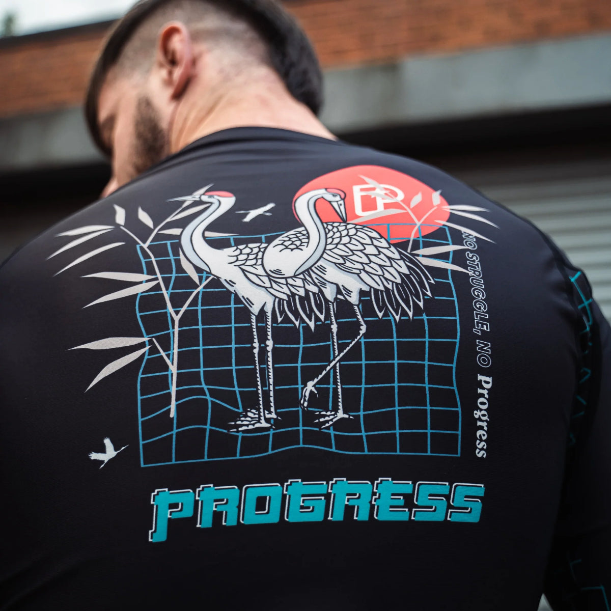 Vooruitgang onbekende kraan met lange mouwen uitslagbeschermer zwart