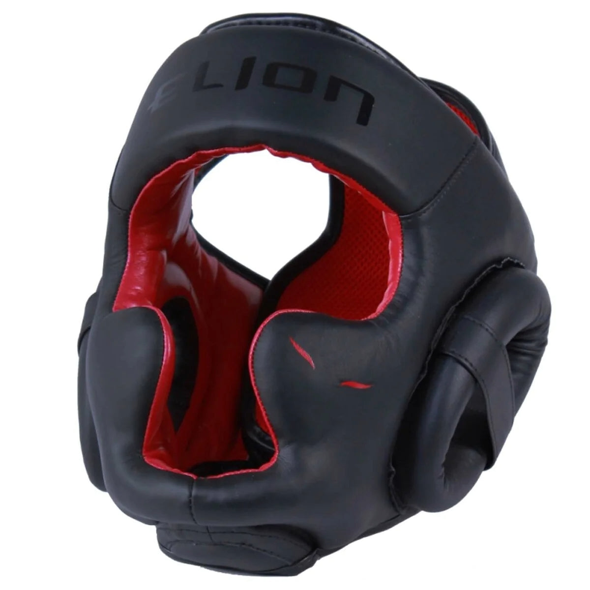 Schwarz/rote Elion Uncage Full Face Head Guard