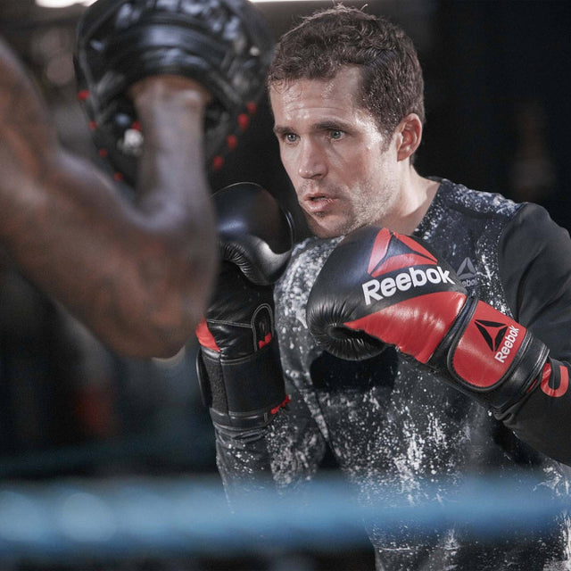 Reebok Leather Boxing Gloves Black/Red