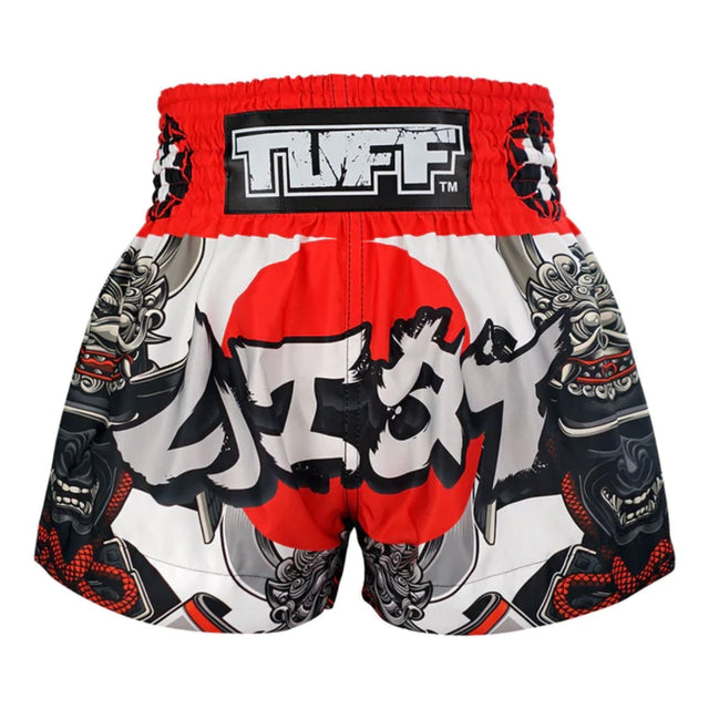 TUFF Sport MS659 The Samurai of Siam Muay Thai Shorts Black/Red