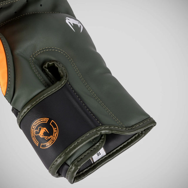 Venum Elite Boxing Gloves Black/Silver/Khaki