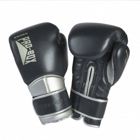 Black/Silver Pro-Box Speed Spar Boxing Gloves