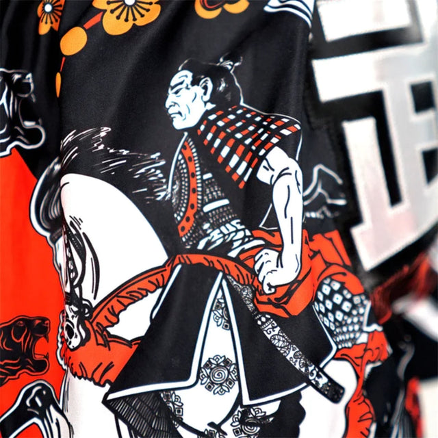 TUFF Sport MS660 Tora Samurai Muay Thai Shorts Black