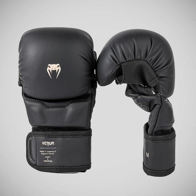 Venum Impact Evo Sparring MMA Gloves Black