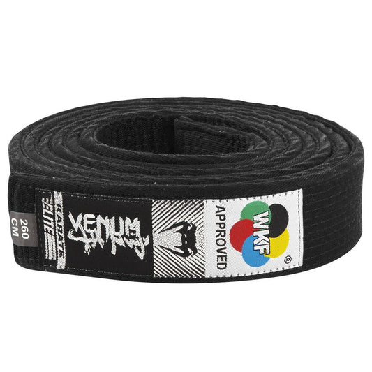 Black Venum WKF Approved Karate Belt