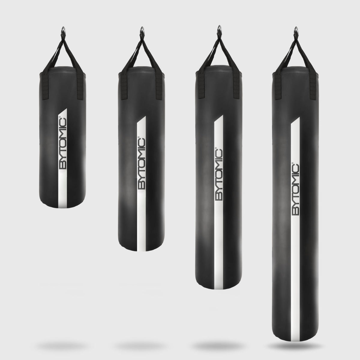 바이 토믹 레드 라벨 6ft 펀치 백 검은 색/화이트