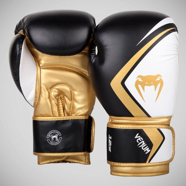 Venum Contender 2.0 Boxing Gloves Black/White/Gold