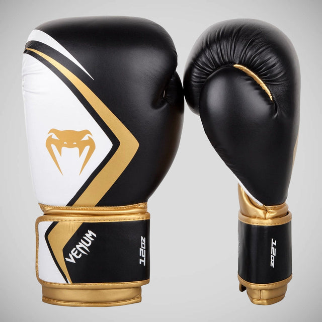 Venum Contender 2.0 Boxing Gloves Black/White/Gold