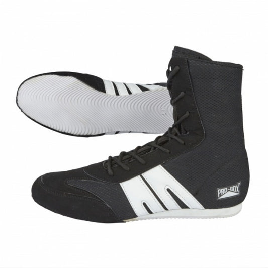 Black/White Pro-Box Classic Boxing Boots