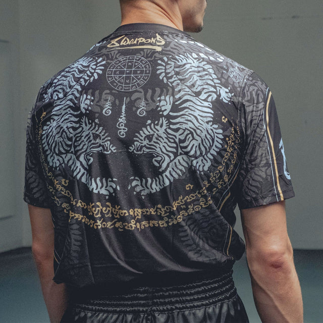 8 Weapons Tiger Yant Functional T-Shirt Black/Yellow