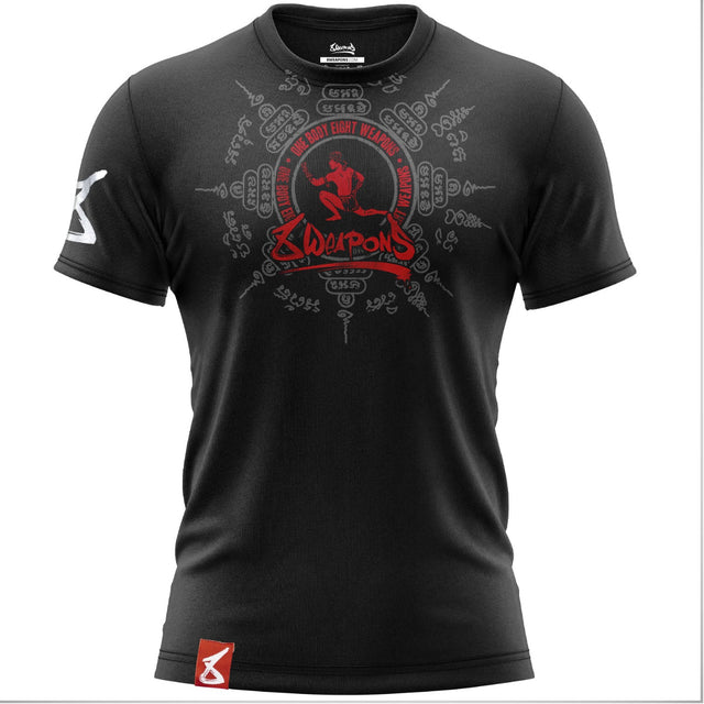 8 Weapons Eight Ways Yant Muay Thai T-Shirt Black