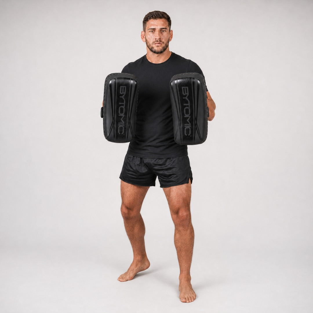 Bytomic Axis V2 Curved Thai Pads Black/Black Lifestyle 3