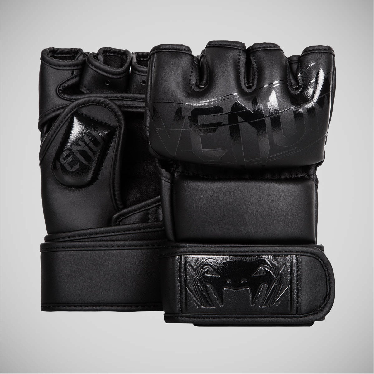 Venum Undisputed 2.0 Leather MMA Fight Gloves Black/Black