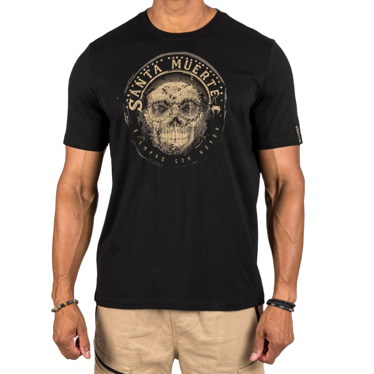 Venum Santa Muerte Tricou lateral întunecat negru/maro