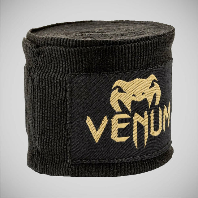 Black/Gold Venum Kontact 4m Hand Wraps
