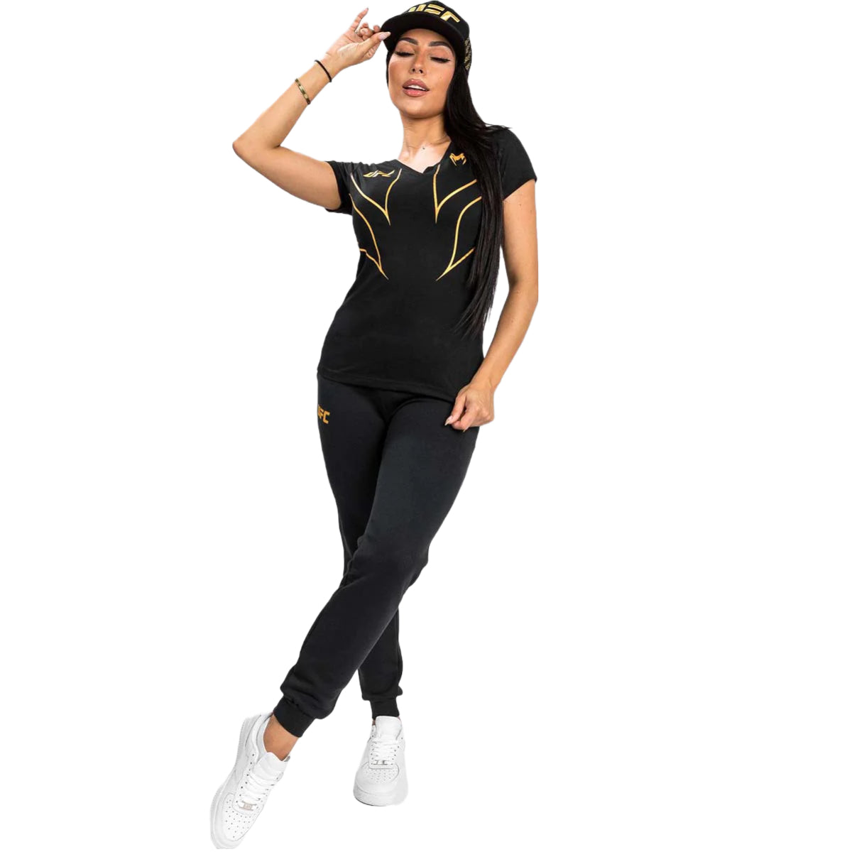 Venum UFC Fight Night 2.0 Replica Women's T-Shirt Black/Gold