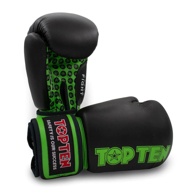 Top Ten Fight Boxing Gloves Black/Green