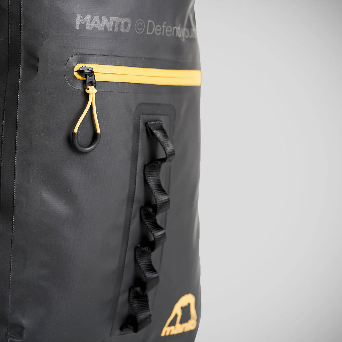 Manto New York Roll Top Back Pack Black