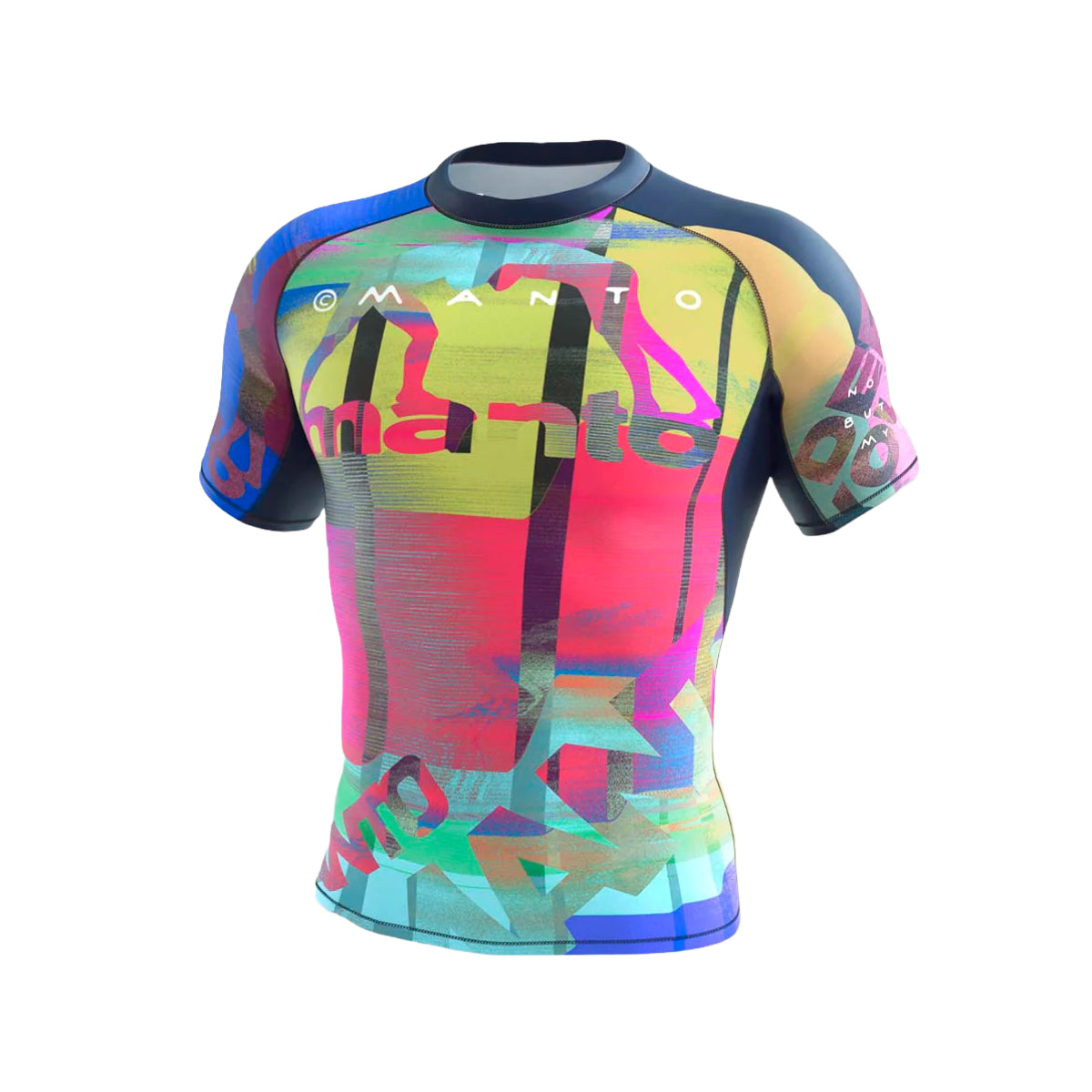 Manto Neon Abstract Rash Guard Multi Color