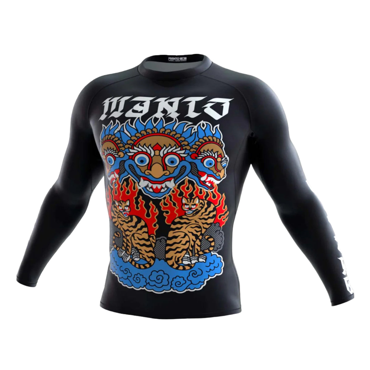 Manto Tigres de manga longa Guarda precipitada preta