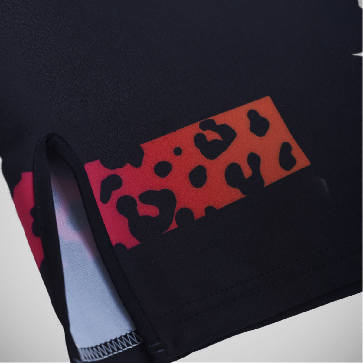 Manto Leopard Fight Shorts Чорний/рожевий