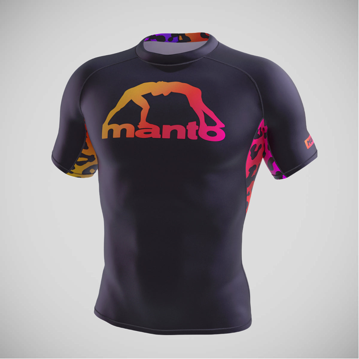 Manto Leopard Rash Guard preto/rosa