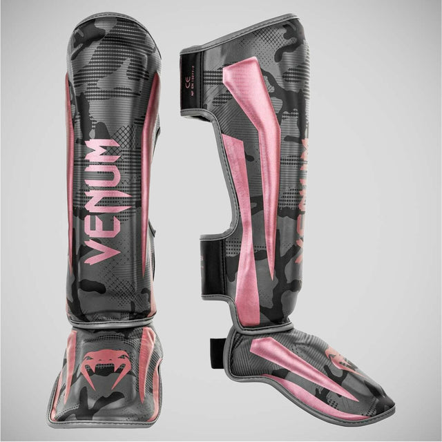 Venum Elite Shin Guards Black/Pink