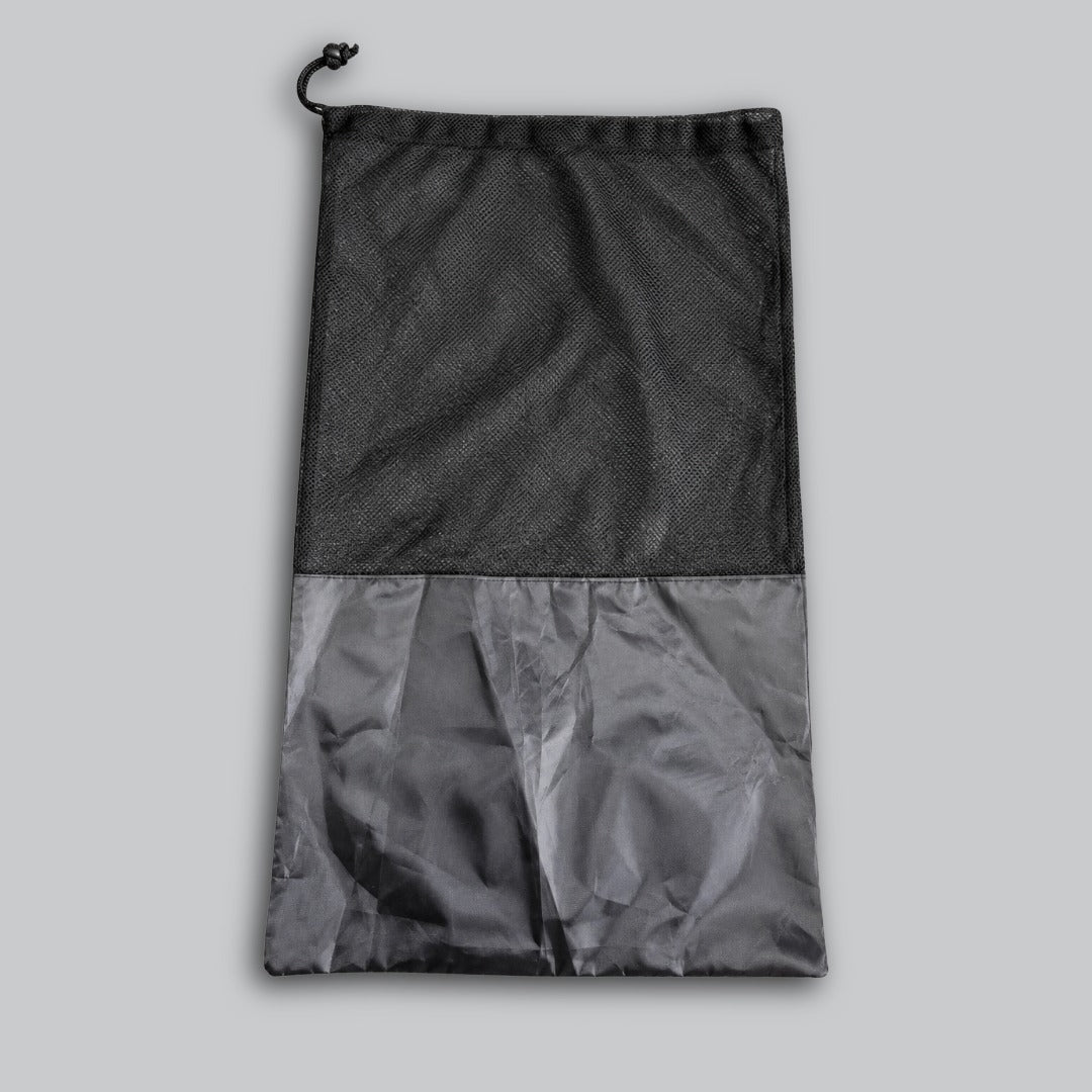 Bytomic Drawstring Equipment Bag Black/Red Flat Lay Back