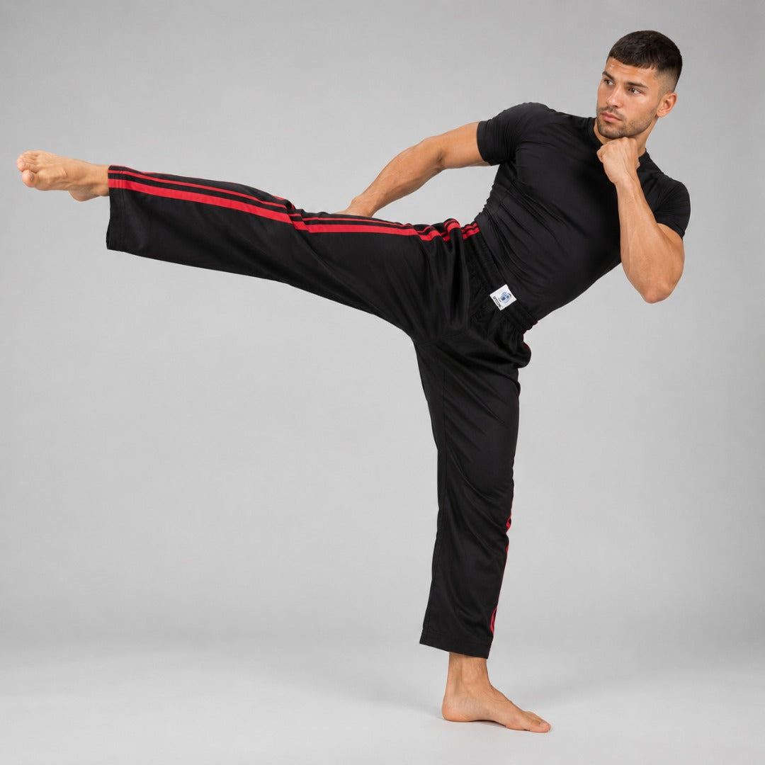 Bytomic Adult Double Stripe Contact Pants Black/Red
