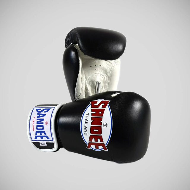 Sandee Authentic Leather Boxing Gloves Black