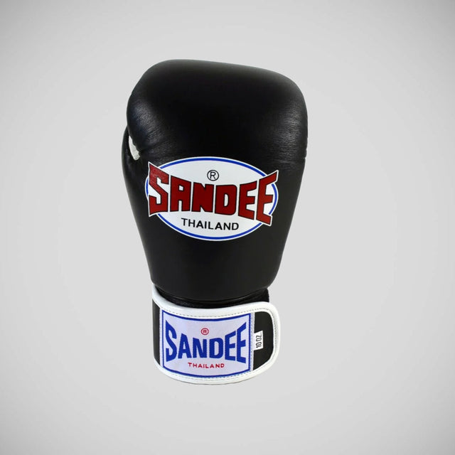 Sandee Authentic Leather Boxing Gloves Black