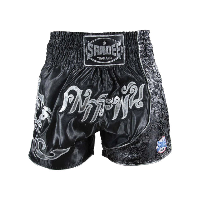 Sandee Unbreakable Thai Shorts Black/Silver