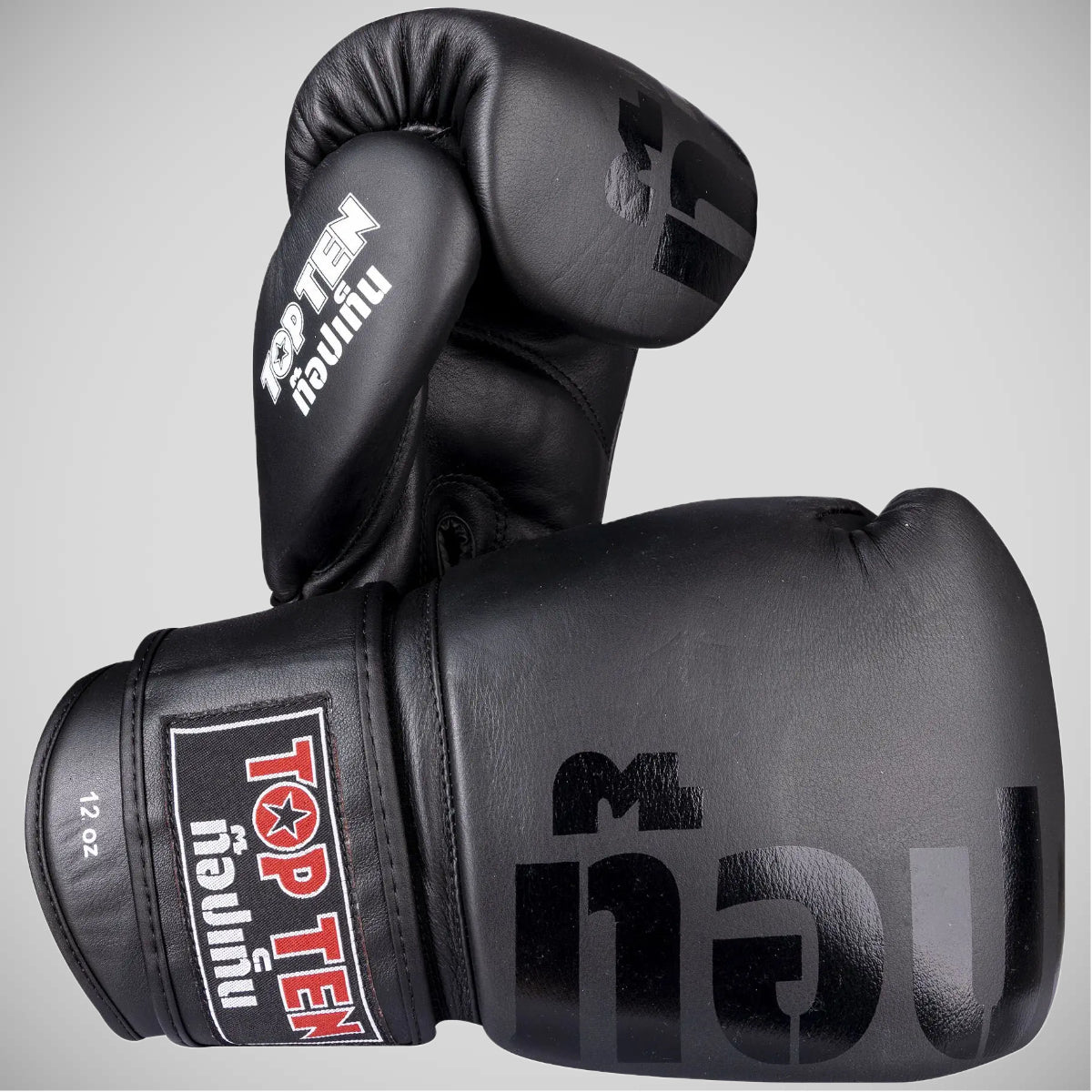 Top Ten Ajarn Leder Sparring Handschuhe schwarz
