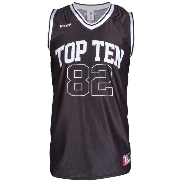 Top Ten Fighter Jersey Tank Top Black