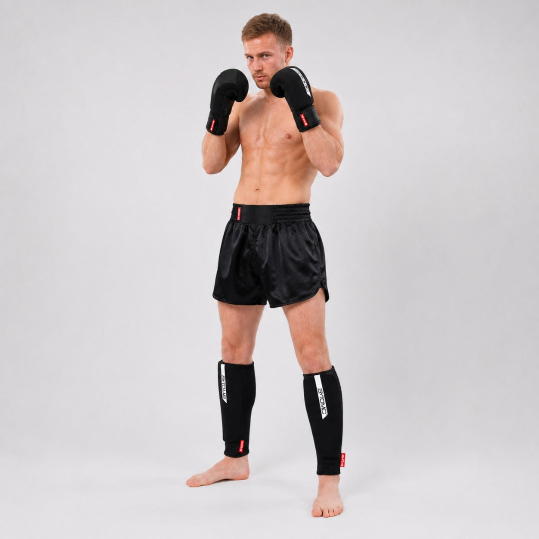 Bytomic Red Label Elasticated Shin Guards Black/White