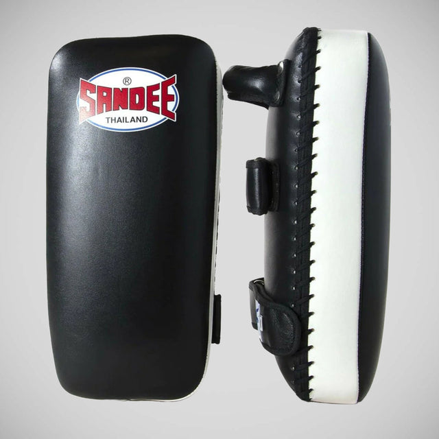Sandee Leather Authentic Large Flat Thai Pads Black/White