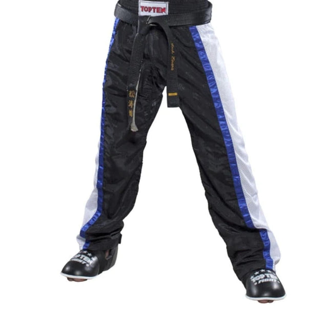 Black/White Top Ten Adult Mesh Kickboxing Pants