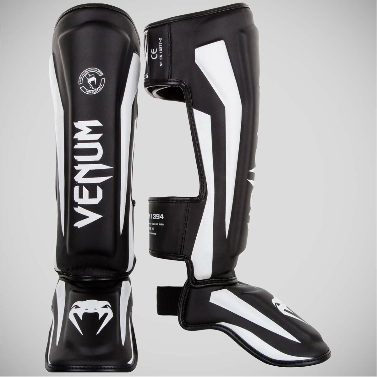 Venum Elite Shin Guards Black/White