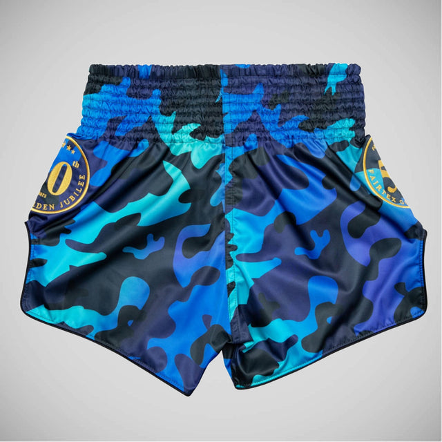 Fairtex BS1916 Golden Jubilee Luster Muay Thai Shorts Blue